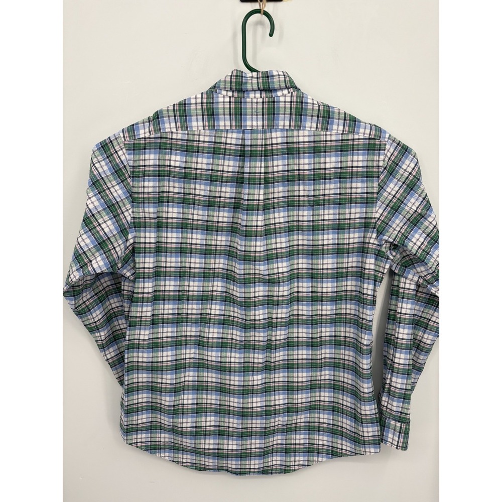 Ralph Lauren VTG Men's Custom Fit Blue Pink Plaid L/S Button Down Shirt, XL - Picture 6 of 8